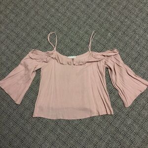 Altar’d State Dusty Rose Pink Off the Shoulder Flowy Blouse Size Juniors Small